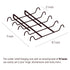 EDNA HOME Mug Cups Storage Rack, Drilling-Free Under Cabinet Closet Holder Hooks for Hanging Mugs, Ties, Belts, Scarf, Kitchen Utensils, Necklace and More, 10 Hooks, Made in Europe